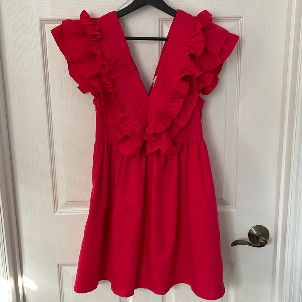 Entro women’s Red Ruffle mini Dress